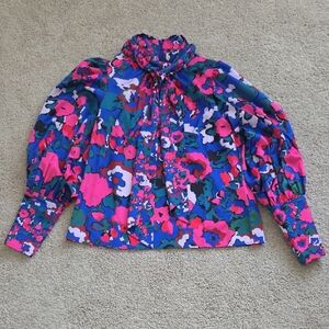 CROSBY by Mollie Burch Floral Blouse - Pink, Blue, Green